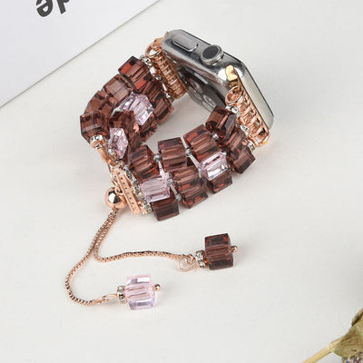 Correa de Reloj Cristal Cuadrado Grande con Elasticidad