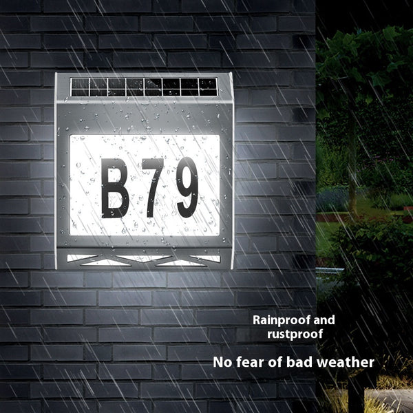 Placa Solar LED para Puerta con Indicador Digital Inteligente Resistente al Agua