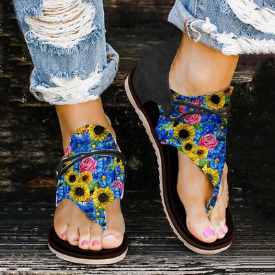Sandalias Planas de Playa con Estampado Leopardo - Talla Grande Primavera Verano - Image 2