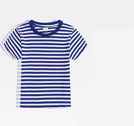 Camiseta Infantil a Rayas Azul y Blanco - Image 4