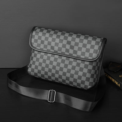 Bolso de Hombro Cuadros Piel Auténtica Estilo Urbano - Image 25