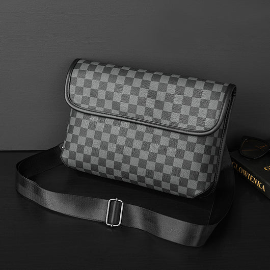 Bolso de Hombro Cuadros Piel Auténtica Estilo Urbano - Image 25