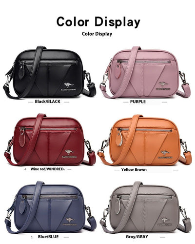 Bolso Bandolera Redondo de Cuero Genuino - Versátil y Elegante - Image 31