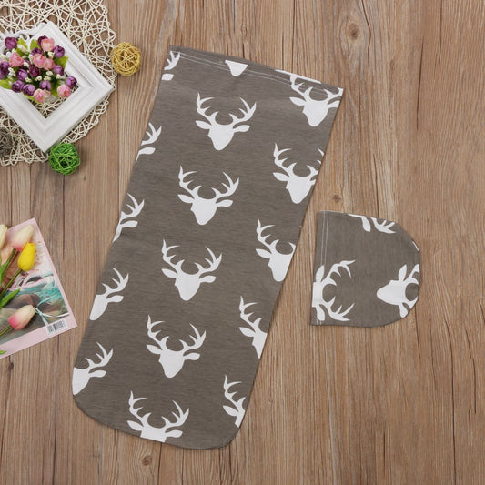Set de Manta Envolvente y Gorro 2 Piezas - Diseño Venado