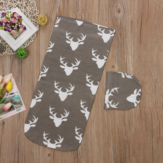 Set de Manta Envolvente y Gorro 2 Piezas - Diseño Venado
