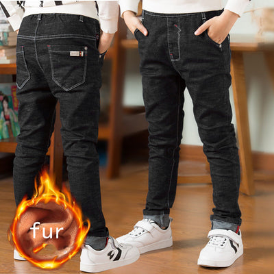 Jeans para Niños con Forro Polar Grueso - Ropa Casual de Invierno - Image 10