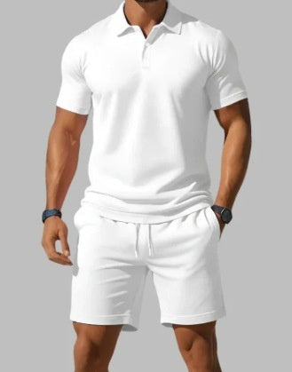 Conjunto Playero Hombre Mesh Respirable - Camisa y Shorts Deportivos Verano - Image 12