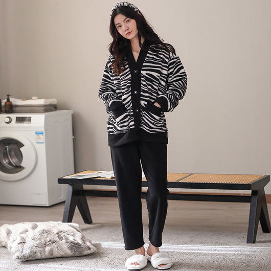 Cardigan de Leopardo Grueso para Primavera y Otoño