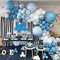 Globo Macaron Azul Metálico con Acabado Plateado