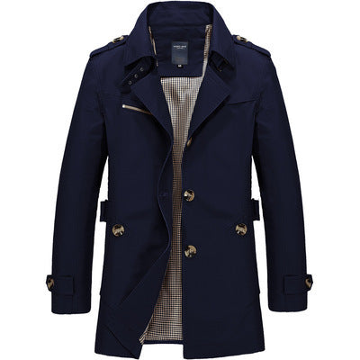 Abrigo Trench Casual para Hombre de Largo Medio - Image 8