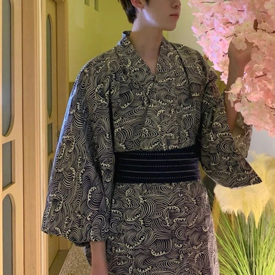 Kimono Formal Tradicional Japonés para Hombre - Image 6