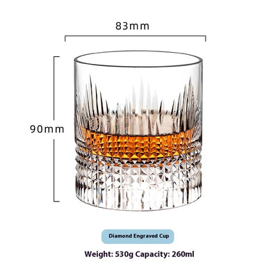 Vaso de Whiskey de Cristal Tallado a Mano - Diseño Lujo Ligero con Boca Ancha - Image 10