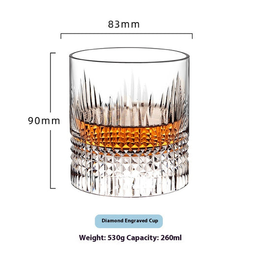Vaso de Whiskey de Cristal Tallado a Mano - Diseño Lujo Ligero con Boca Ancha - Image 10