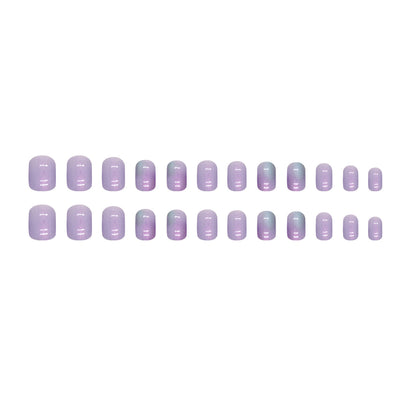 Uñas Postizas Aurora Floreciente - Manicura Corta 24 Piezas - Image 5