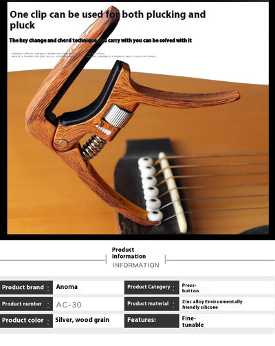 Guitarra Acústica Aroma Capo AC-30 de Madera Maciza - Image 9