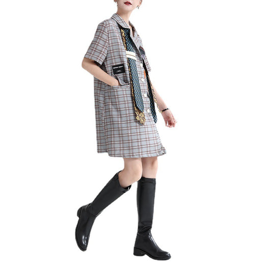 Traje Largo Suelto de Doble Botonadura con Corbata a Juego - Image 4