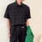 Camisa de Manga Corta Tejida con Diseño Veraniego para Hombre