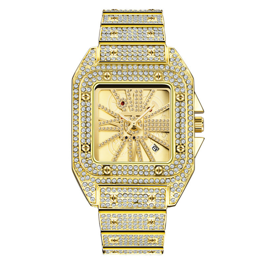 Reloj Hombre Hip Hop Diamantes Esfera Grande Cuarzo - Image 15