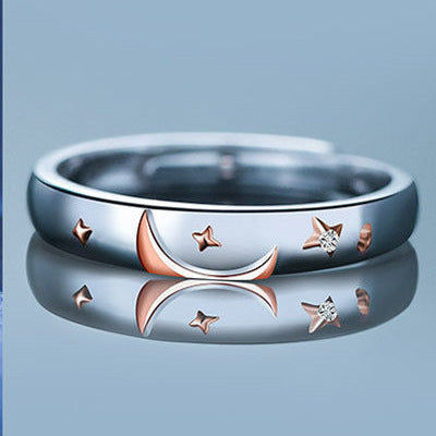 Anillo de Diamante Fashion con Separación de Color para Parejas