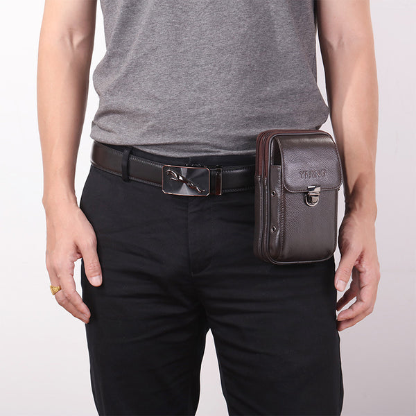 Bolsa de Cuero para Celular con Diseño Horizontal y Vertical