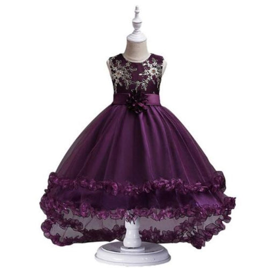 Vestido de Princesa Floral para Niña con Lentejuelas y Bordados - Image 5