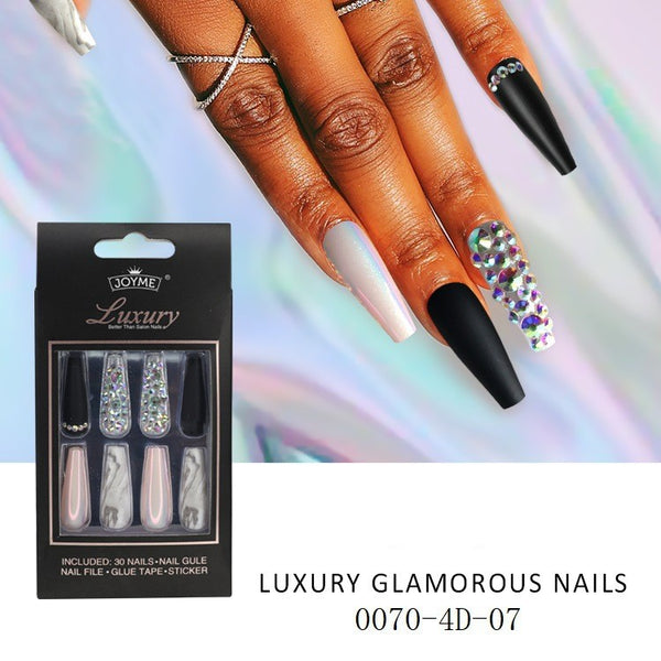 Pegatinas de Uñas Decoradas con Cristales y Escalera Larga - Image 12
