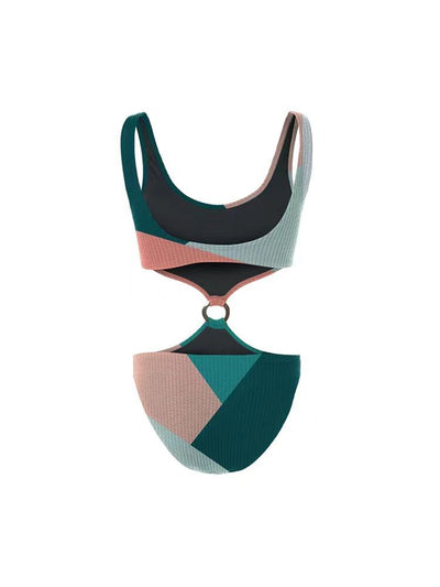 Bikini Bicolor con Falda de Malla - Traje de Baño Vacacional - Image 9