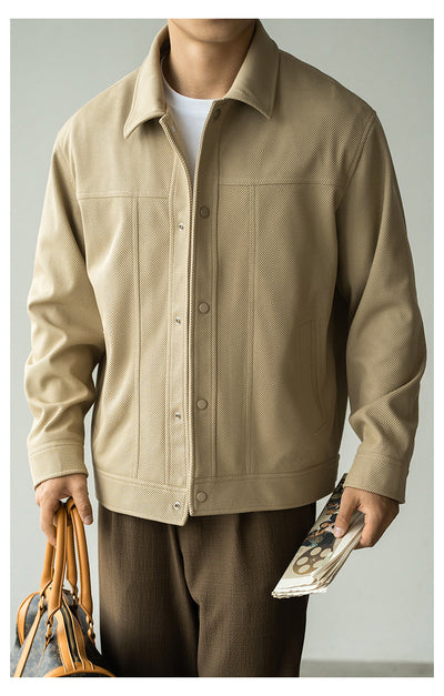 Chaqueta de Trabajo Profesional con Cuello Texturizado en Twill para Hombre - Image 10