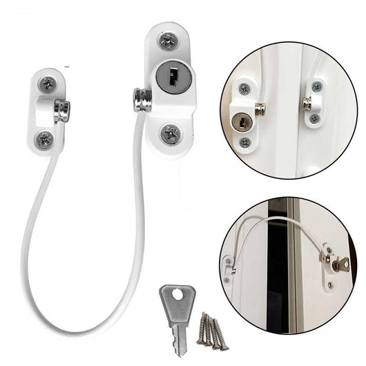 Cerradura de Seguridad para Ventanas con Cadena - Protector Multifuncional para Bebés y Hogar - Image 34