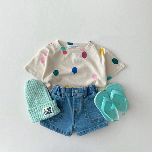 Camiseta Infantil con Estampado de Globos - Ropa Cómoda para Niños - Image 8