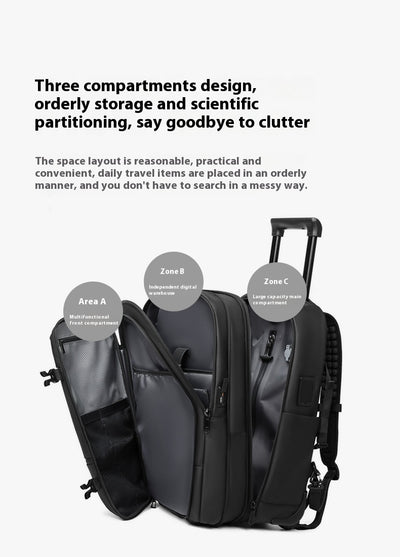 Mochila Trolley Expandible de Gran Capacidad para Viajes de Negocios - Image 42