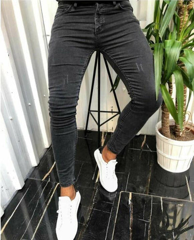 Jeans Skinny Elásticos de Corte Moderno para Hombre - Image 21
