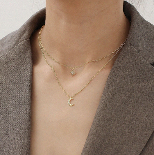 Collar Doble de Circón Brillante - Image 12