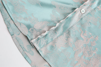 Camisa Estampada con Patrón Dragón para Hombre - Image 12