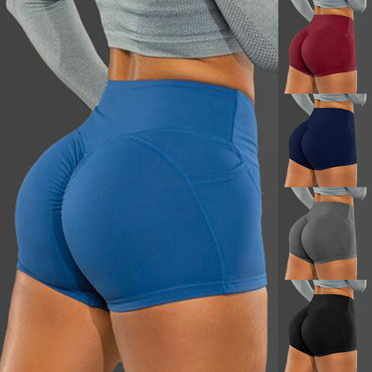 Leggins Deportivos de Color Sólido con Levantamiento en Bolsillos