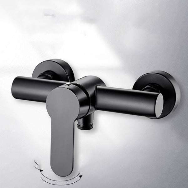 Grifo Mezclador de Baño Negro en Acero Inoxidable 304 con Válvula Termostática