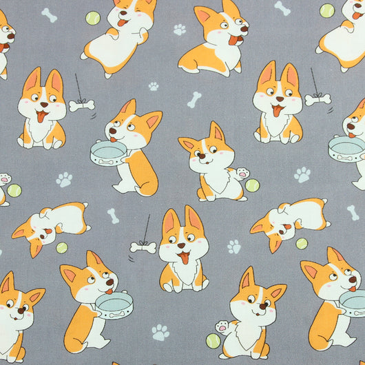 Tela de Algodón Nórdico Estampado Corgi - Image 6