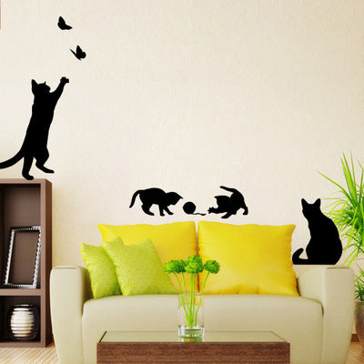 Adhesivos Decorativos de Gatos para Pared