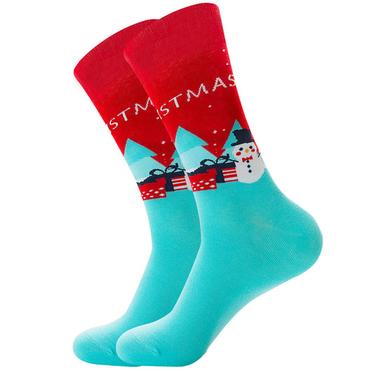 Calcetines Navideños para Hombre - Diseño Alce y Papá Noel en Algodón Premium - Image 81