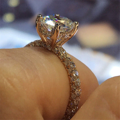 Anillo de Cristal Elegante para Novia - Joya de Diamantes de Imitación para Bodas y Eventos - Image 10