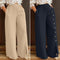 Pantalones Anchos con Abertura Cintura Alta Estilo Urbano Casual
