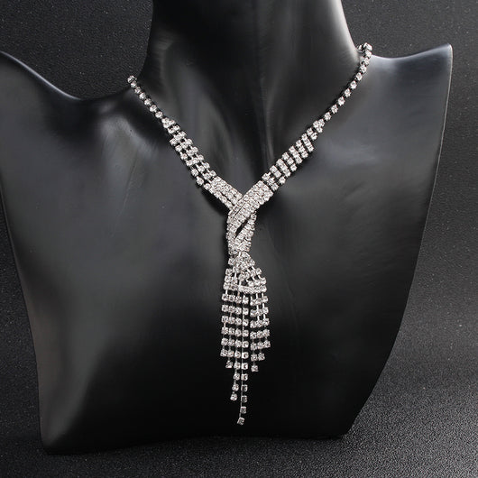 Conjunto de Aretes y Collar con Perlas y Cristales para Mujer - Image 27