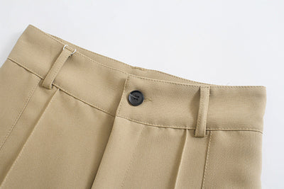Pantalones Casuales de Cintura Alta Estilo Europeo - Corte Recto Clásico - Image 26