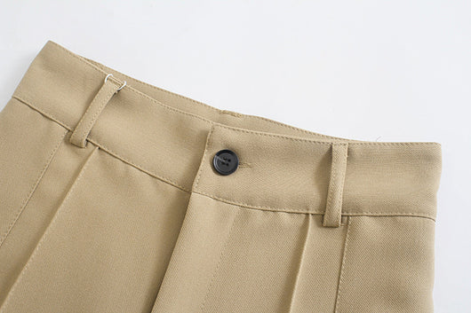 Pantalones Casuales de Cintura Alta Estilo Europeo - Corte Recto Clásico - Image 26
