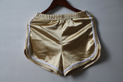 Shorts Deportivos Elásticos de Cintura Alta con Acabado Brillante - Image 3