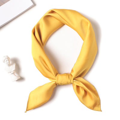 Pañuelo de Seda Liso con Amarre para Cabello - Image 13