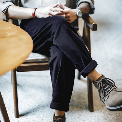 Pantalones Casual de Pana Estilo Americano para Hombre