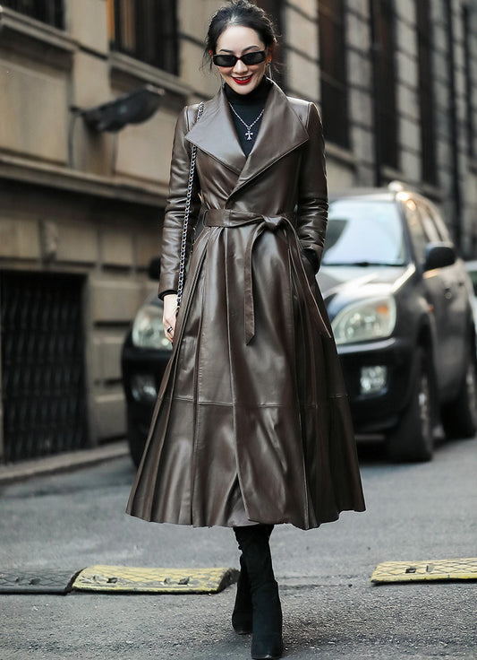 Chaqueta Acolchada de Cuero con Cintura Ajustable para Mujer - Image 2
