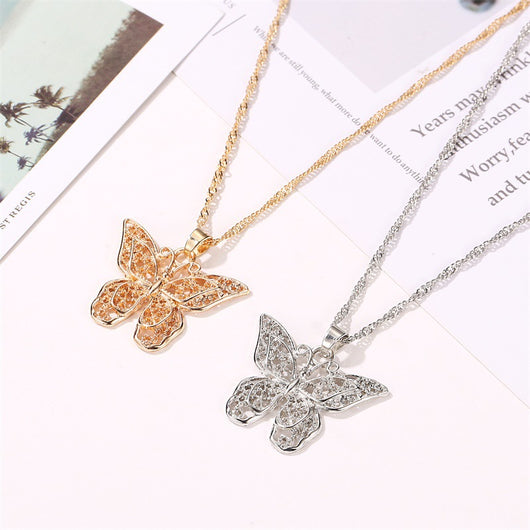 Collares Colgantes Mariposa Declaración - Image 4