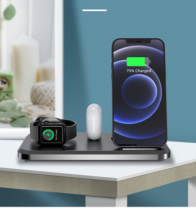 Cargador Inalámbrico Triple 15W Plegable - Compatible con Apple - Image 8